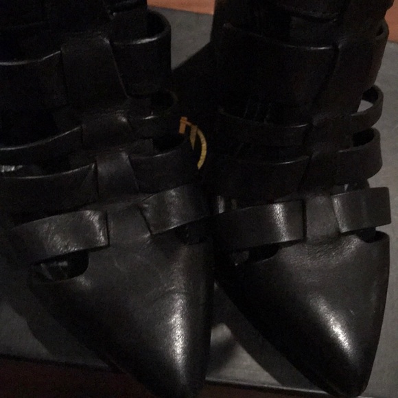 Black Leather Sandal/Bootie by BCBG - Picture 8 of 8
